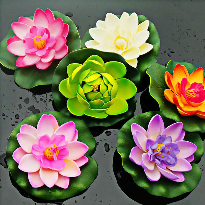 Marine Aquarium Tanks - 10cm/18cm Artificial Lotus Fake Plant Pond