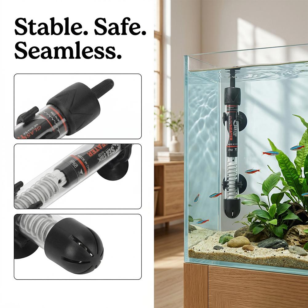 Marine Aquarium Nano - EU Aquarium heater 25W/50W/100W/200W/300W Submersible Fish