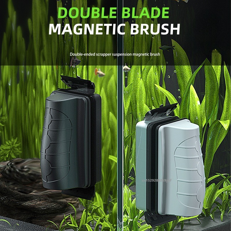 Marine Aquarium Glass Scraper - Magnetic Aquarium Fish Tank Brushes Floating