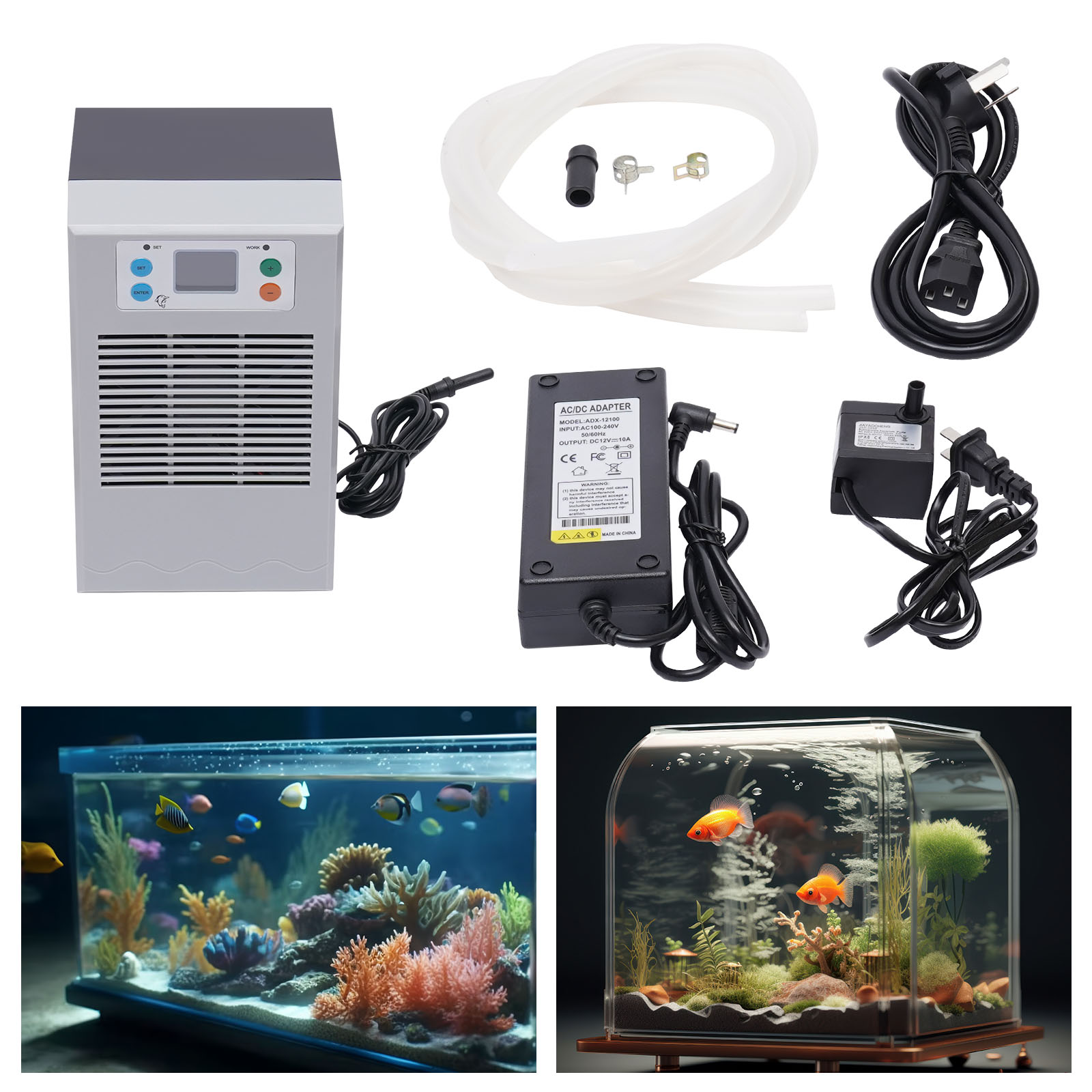 Aquarium Water Chiller, 100W F - مراجعة Marine Aquarium Temperature وسعره