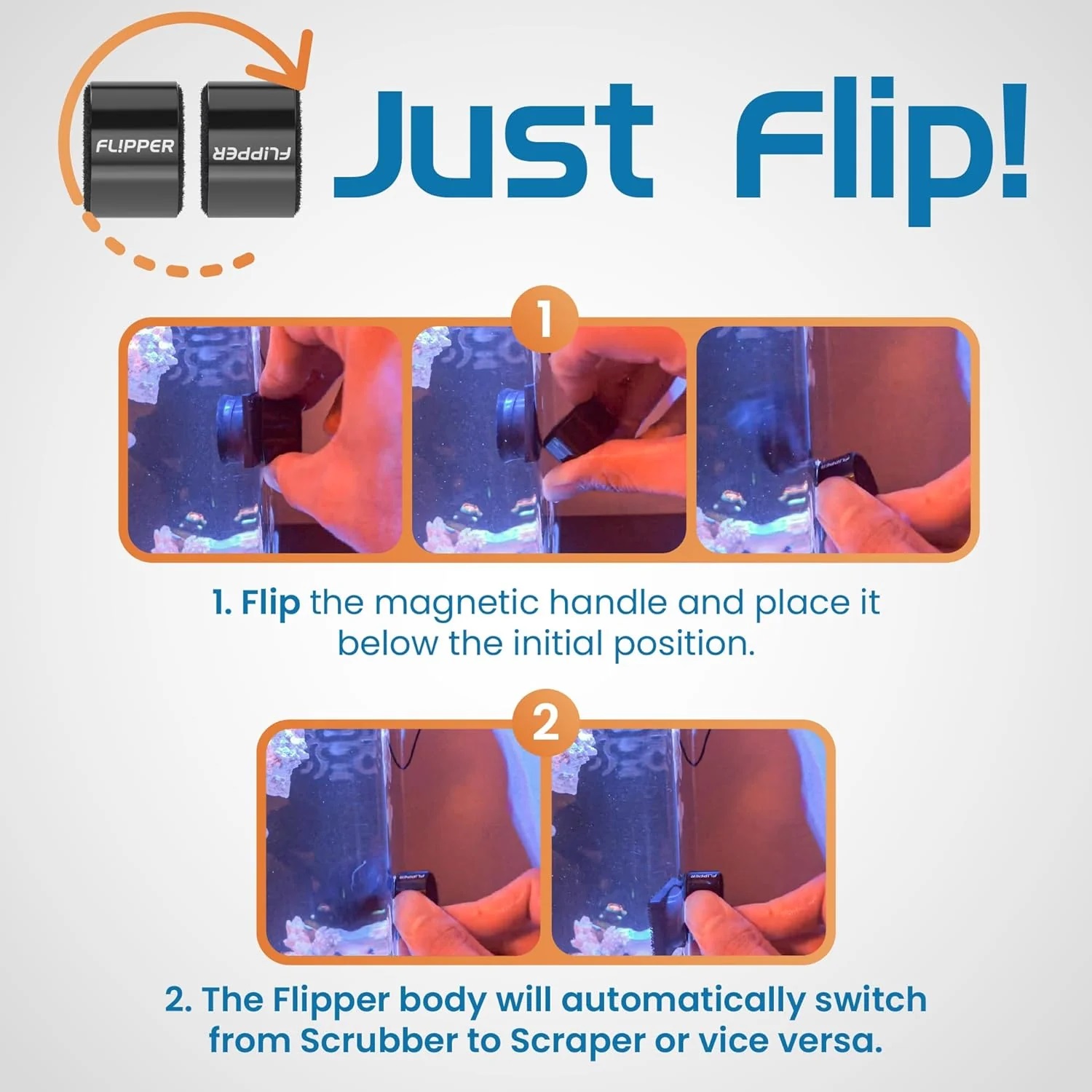 Flipper Pico Black 2 In 1 Dual - مراجعة Marine Aquarium Glass Scraper وسعره