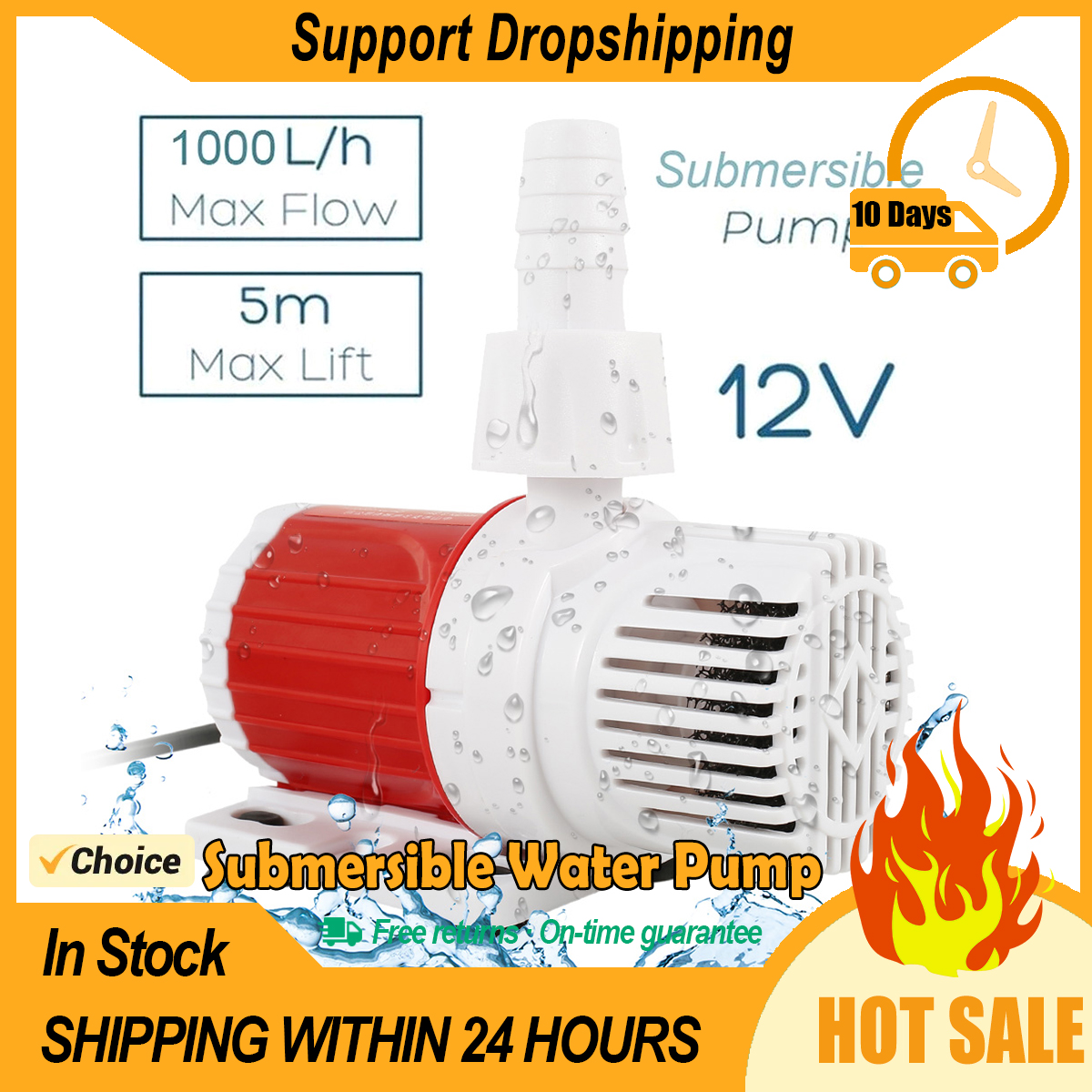 Fish Tank Water Pump DC 12V 10 - مراجعة Marine Aquarium Nano وسعره