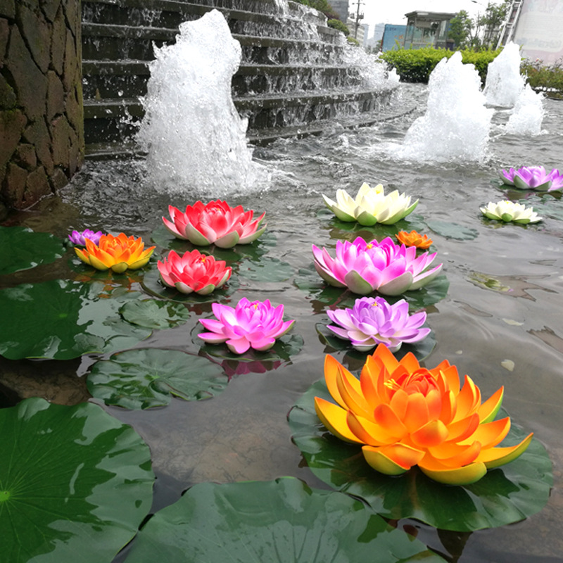 10cm/18cm Artificial Lotus Fak - مراجعة Marine Aquarium Tanks وسعره