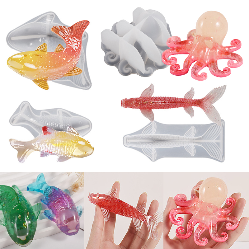 3D Koi Fish Shaped Epoxy Resin - مراجعة Marine Aquarium Tanks وسعره