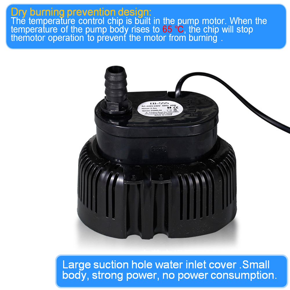45/75W 2500-3000L/H Submersibl - مراجعة Marine Aquarium Temperature وسعره