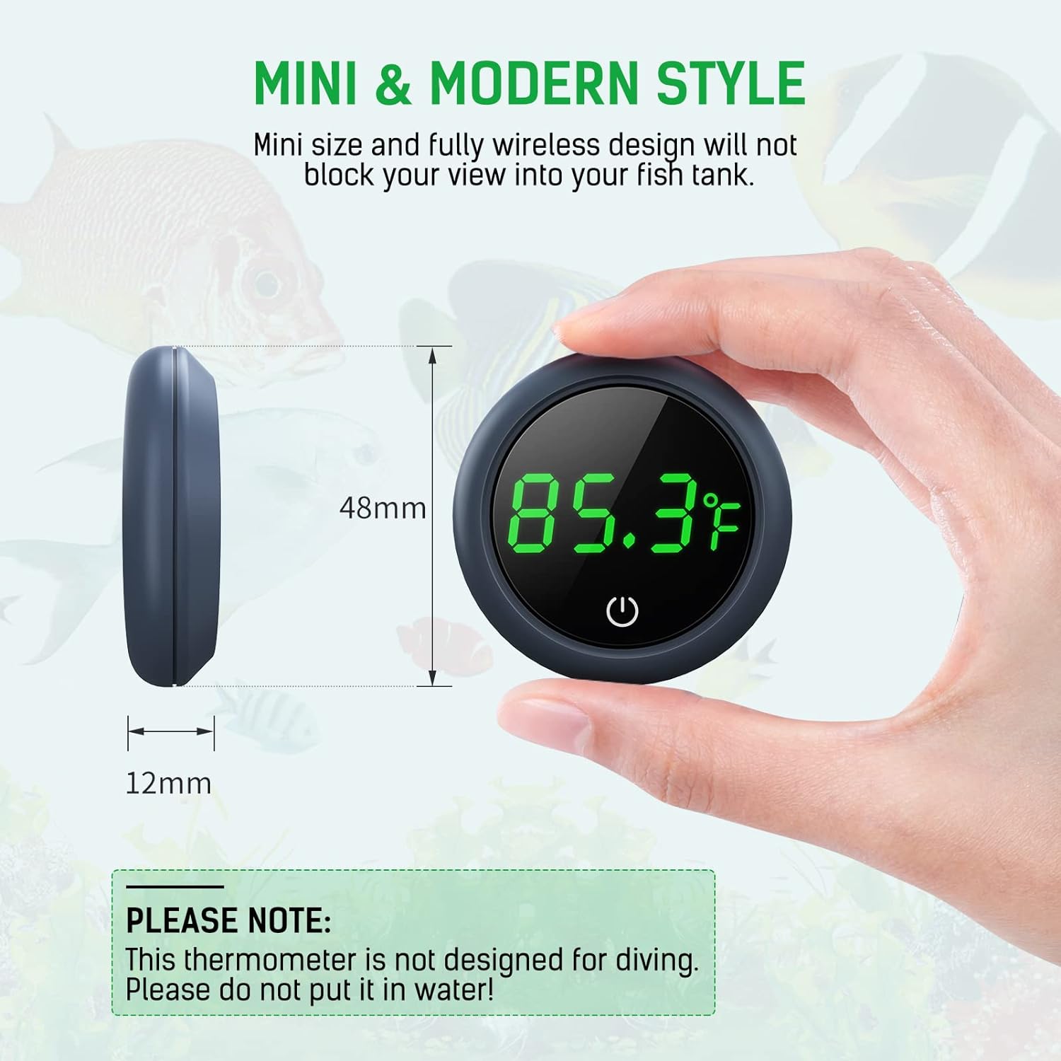 LED Digital Fish Tank Thermome - مراجعة Marine Aquarium Temperature وسعره