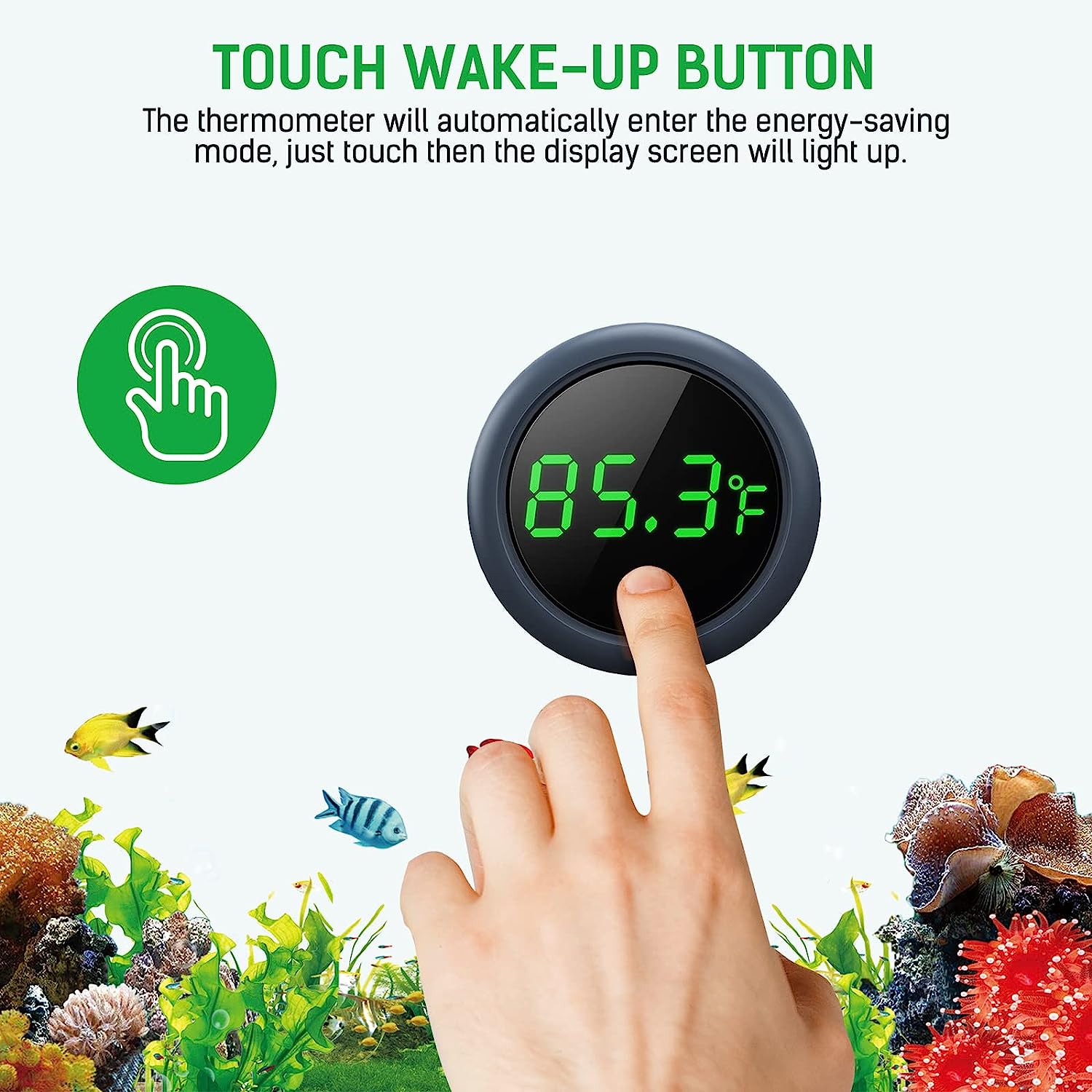 LED Digital Fish Tank Thermome - مراجعة Marine Aquarium Temperature وسعره