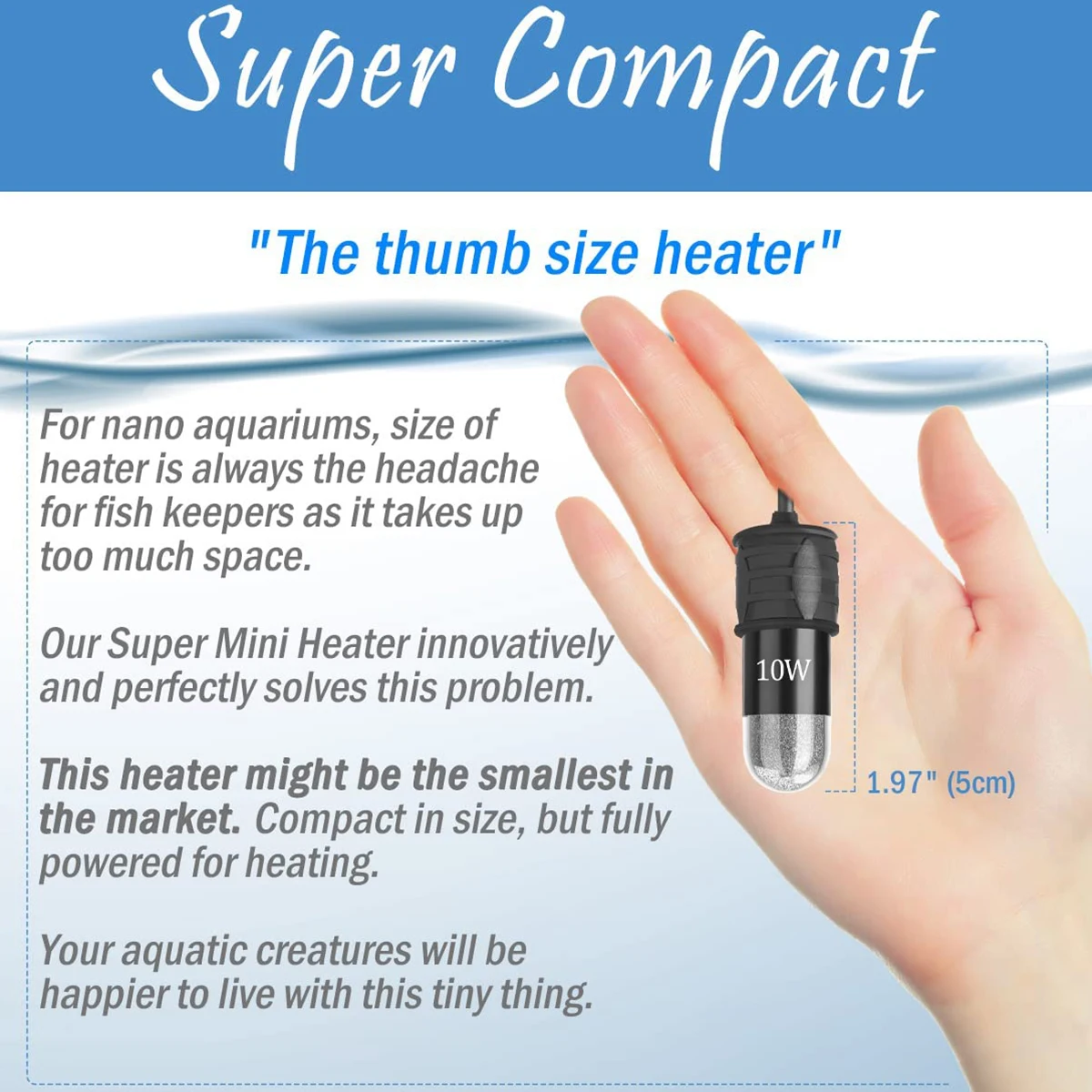 10W Adjustable Aquarium Heater - مراجعة Marine Aquarium Nano وسعره