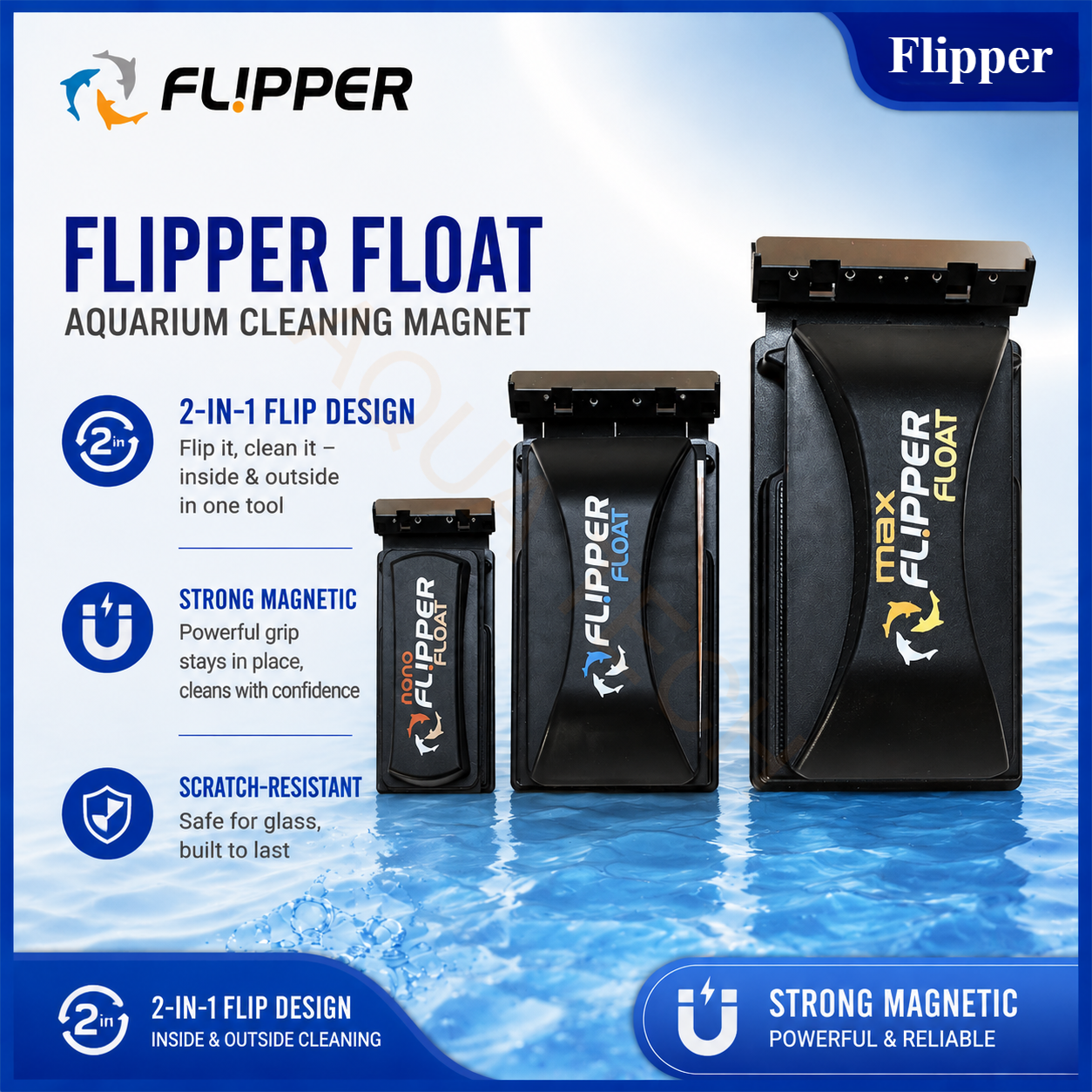 Flipper Nano/Standard/Max Floa - مراجعة Marine Aquarium Glass Scraper وسعره