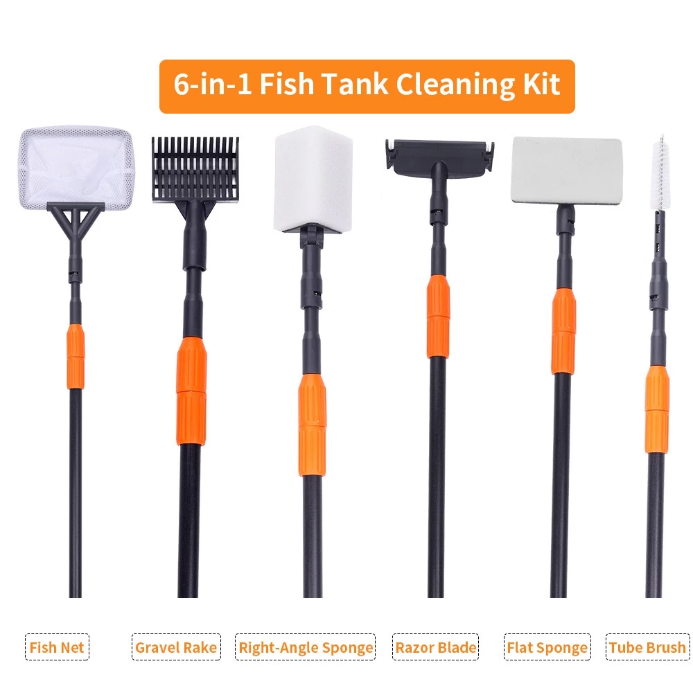 6 in 1 Aquarium Cleaning Tools - مراجعة Marine Aquarium Glass Scraper وسعره