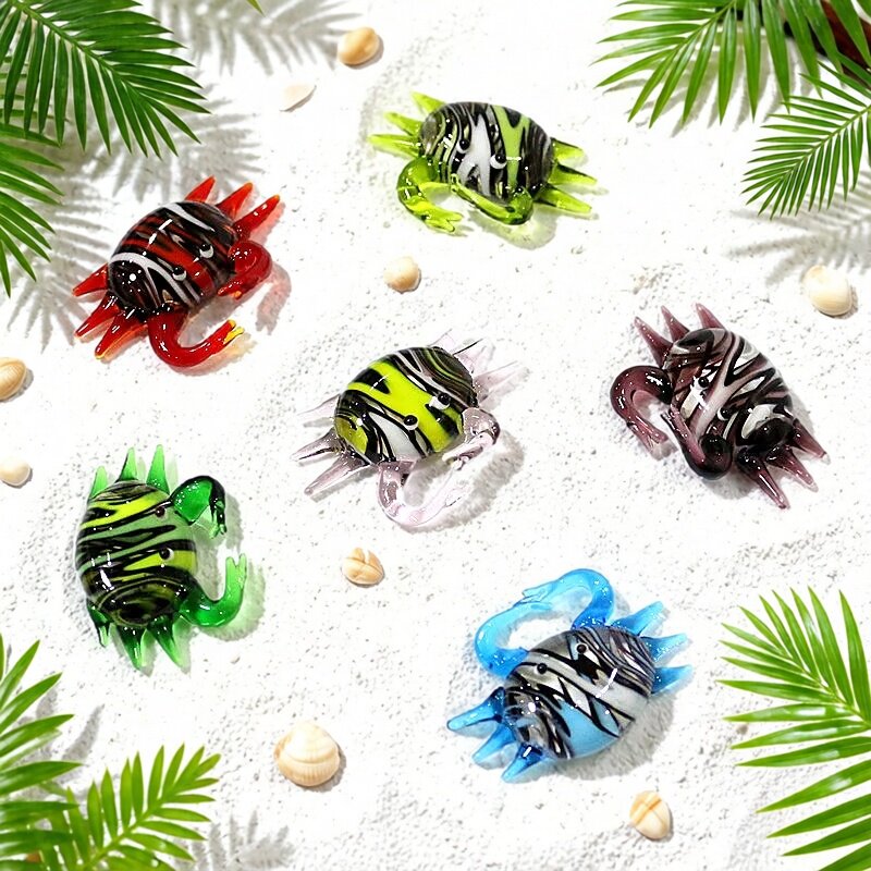 Handmade Cute Mini Glass Crab  - مراجعة Marine Aquarium Japan وسعره