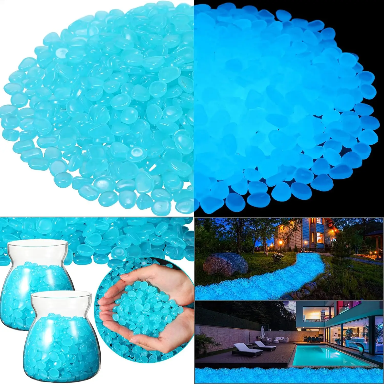 500Pcs Glow in The Dark Garden - مراجعة Marine Aquarium Tanks وسعره